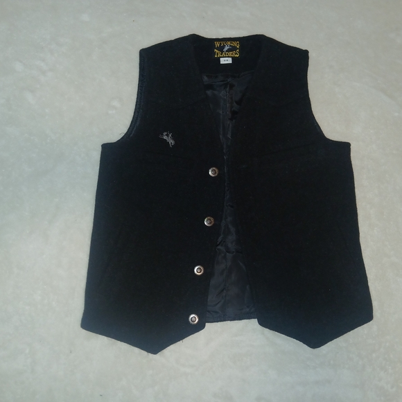 Kids Black Button-Up Vest